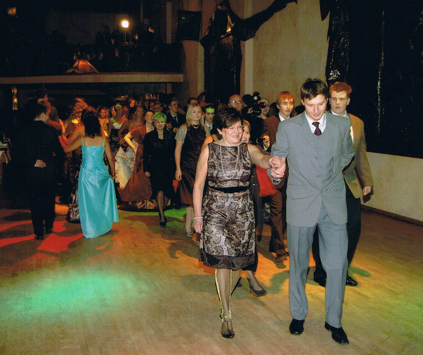 Studniówka 2007 - dyr Halina Michalska, prof.Jakub Klimek