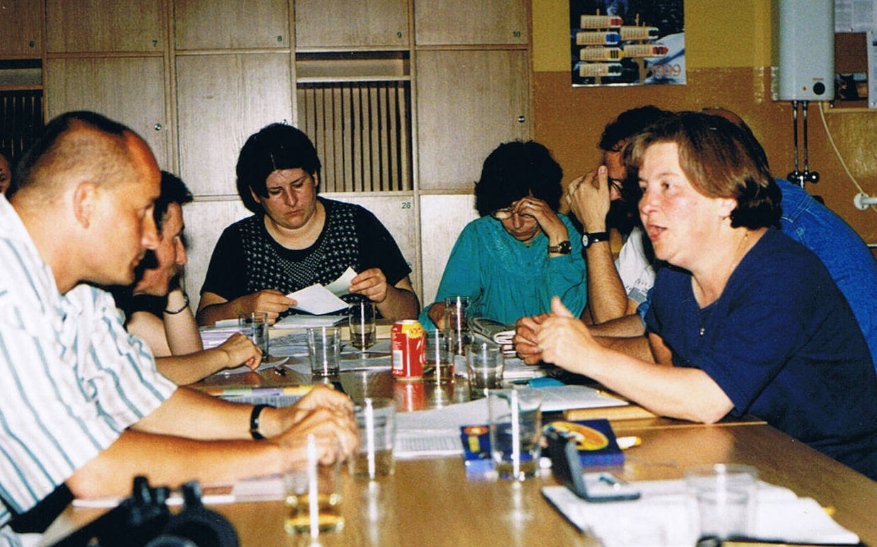 Od lewej: prof. Wojsław Lichaczewski, prof. Franciszek Świętek, prof. Urszula Kuczyńska, (...), prof.  Danuta Balcerzyk