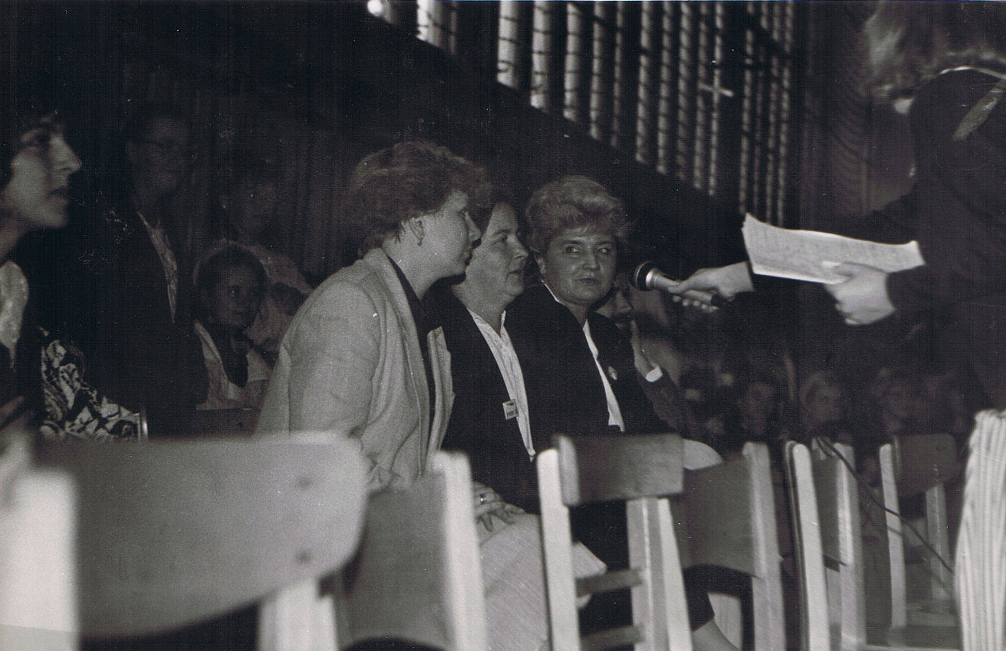 Sala gimnastyczna - od lewej: prof. Wioletta Szymańska, prof. Bożena Piwowarczyk, prof. Danuta Balcerzyk, prof. Maria Majerczyk