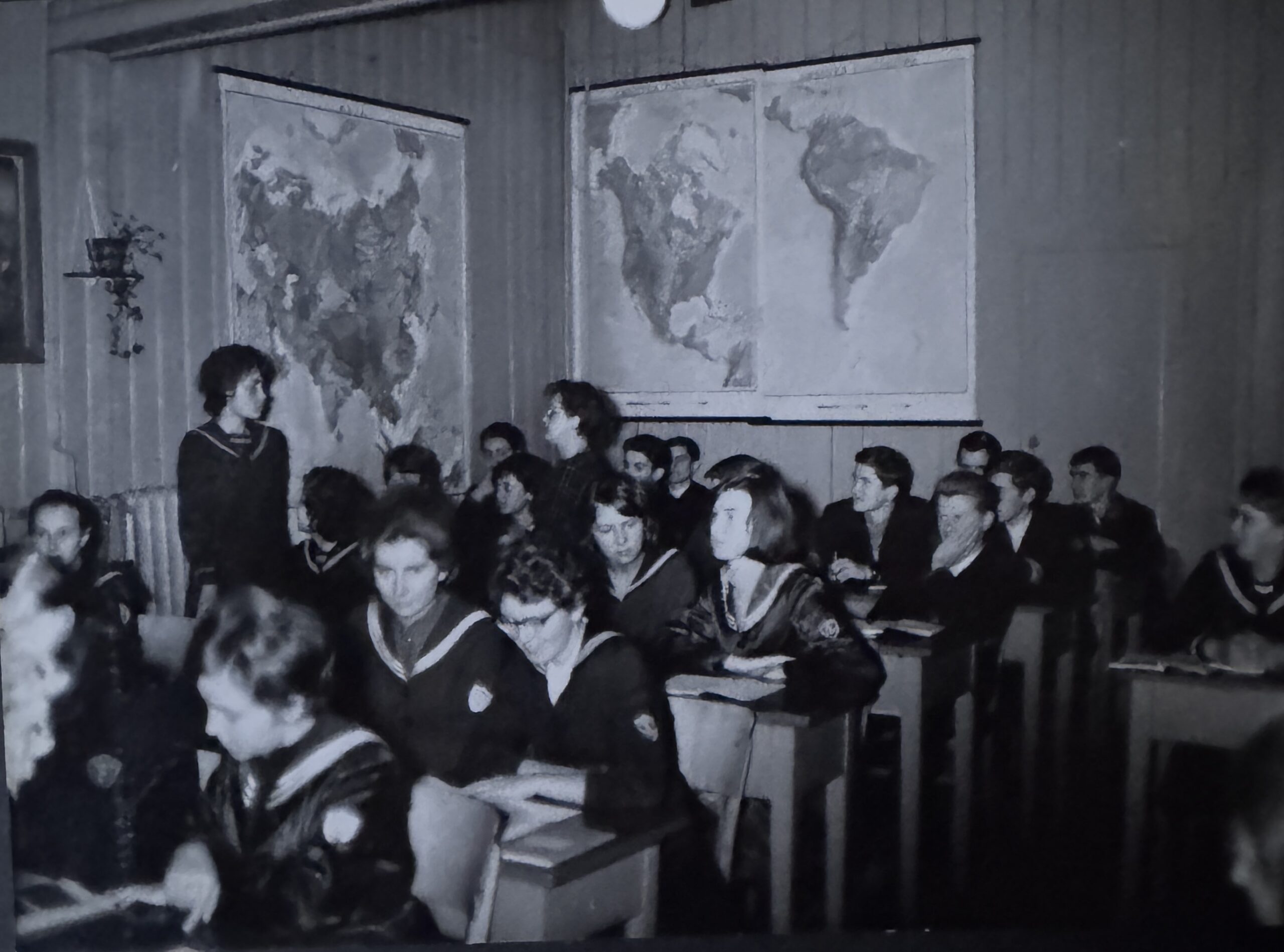 1963 r. - lekcja geografii z prof. Krystyną Wyrobą